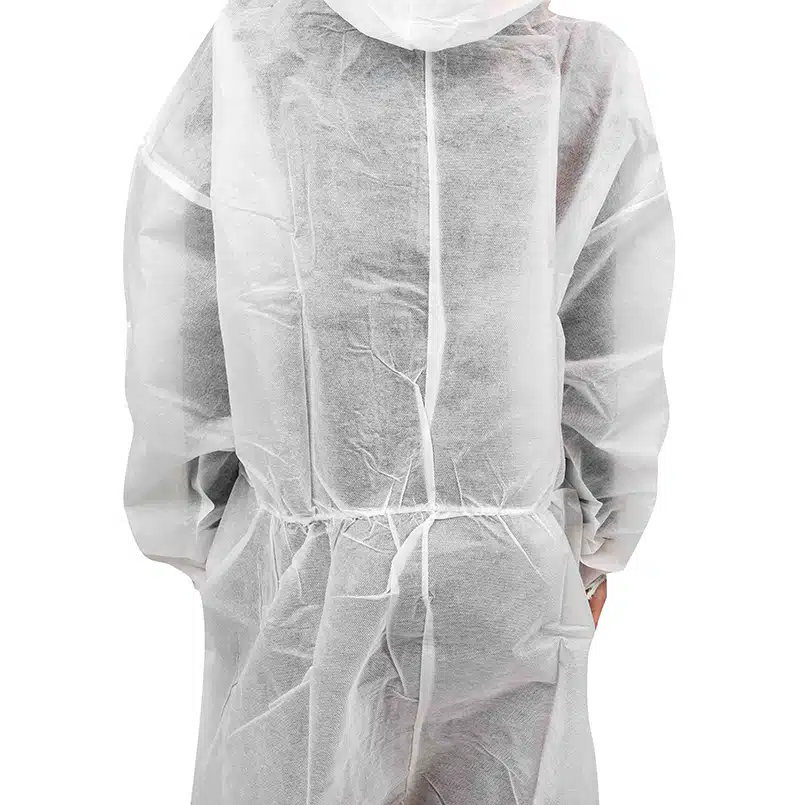 Disposable white PP coverall - Imagem 4