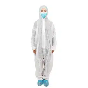 Fato de proteção descartável em PP branco