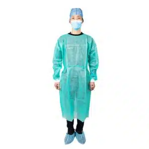 Disposable PP visitor gown green