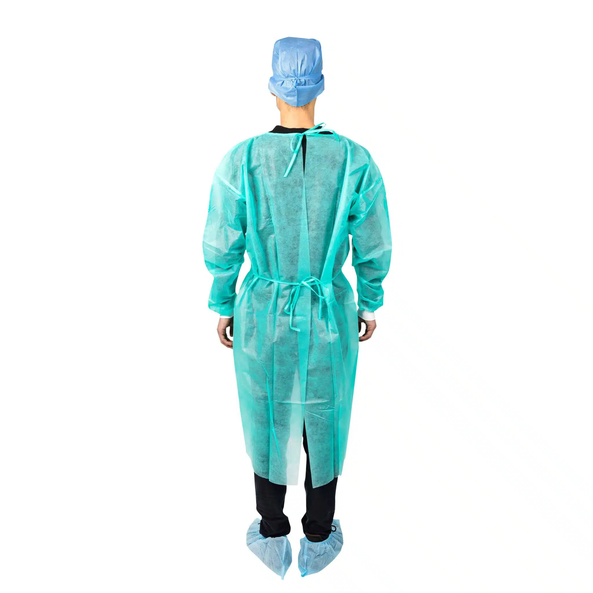 ⁦Disposable PP visitor gown green⁩ - الصورة ⁦3⁩