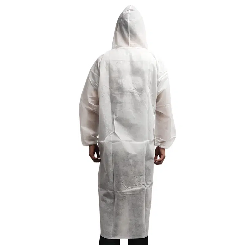 Disposable lab coat with hood - Image 3