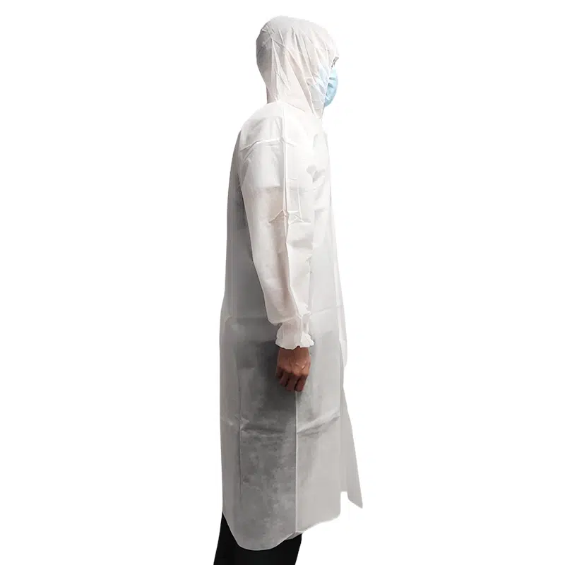 Disposable lab coat with hood - Image 4