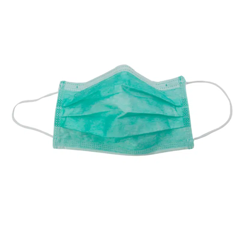 ⁦3ply face mask green color⁩ - الصورة ⁦3⁩