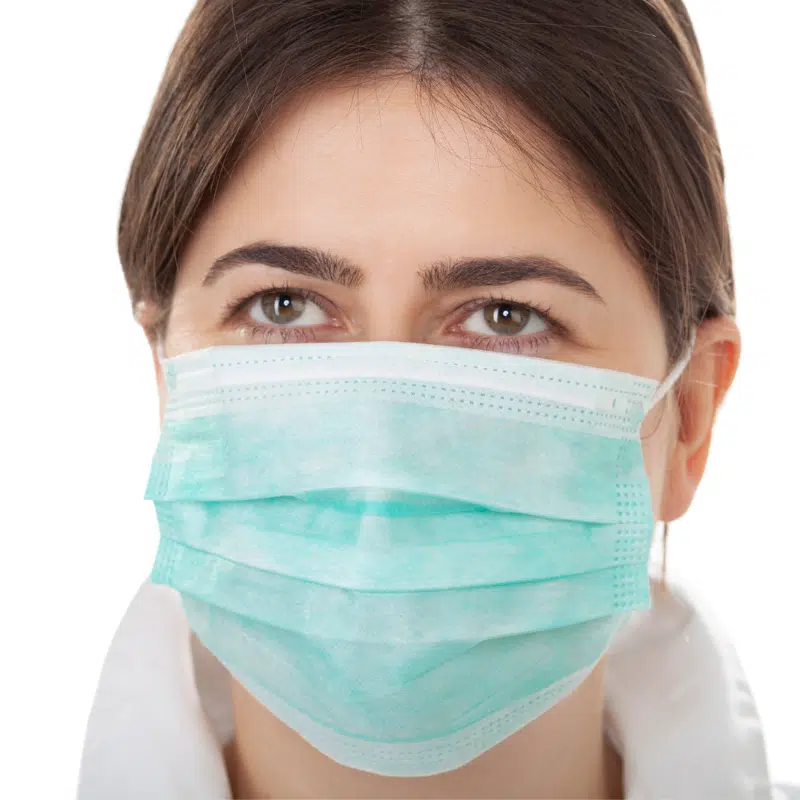 ⁦3ply face mask green color⁩ - الصورة ⁦4⁩