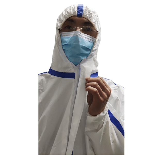 Disposable biohazard suits with hood and boots - Imagen 3