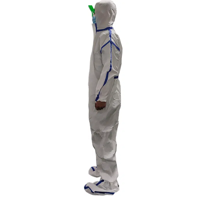 Tape reinforced medical coverall with booties - Image 2