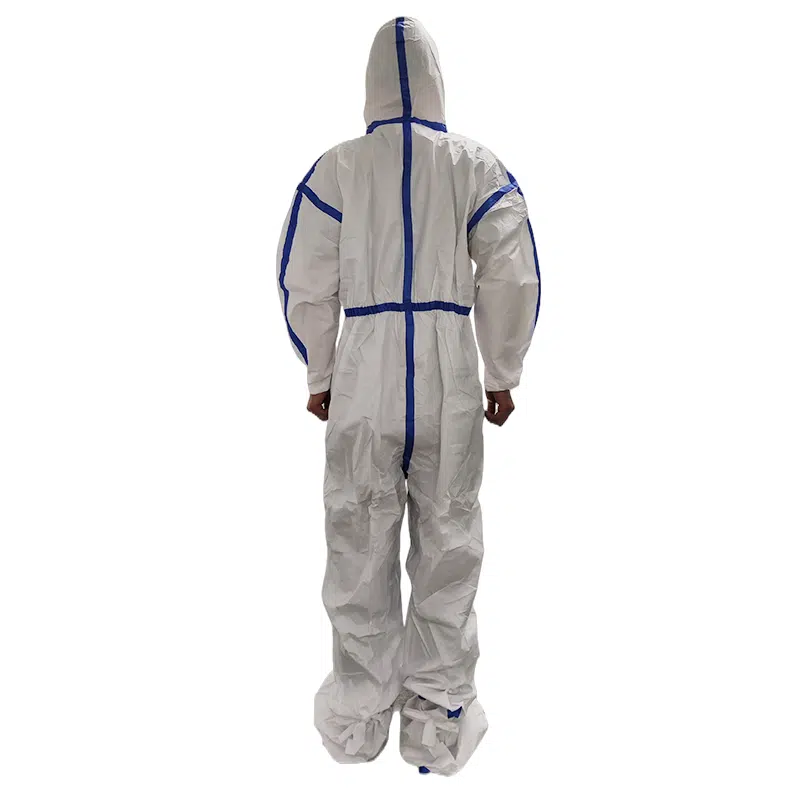 Tape reinforced medical coverall with booties - Image 3