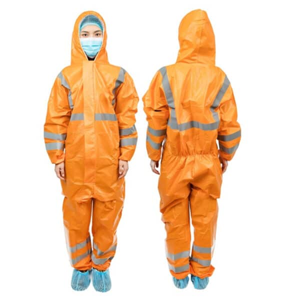 Orange Heavy duty disposable coveralls