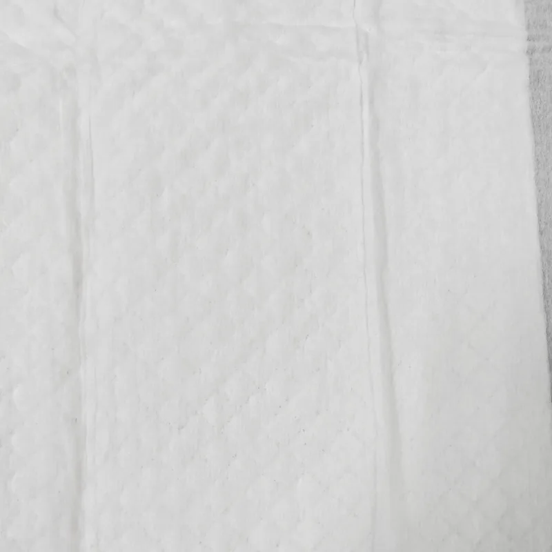Close-up of white quilted fabric texture