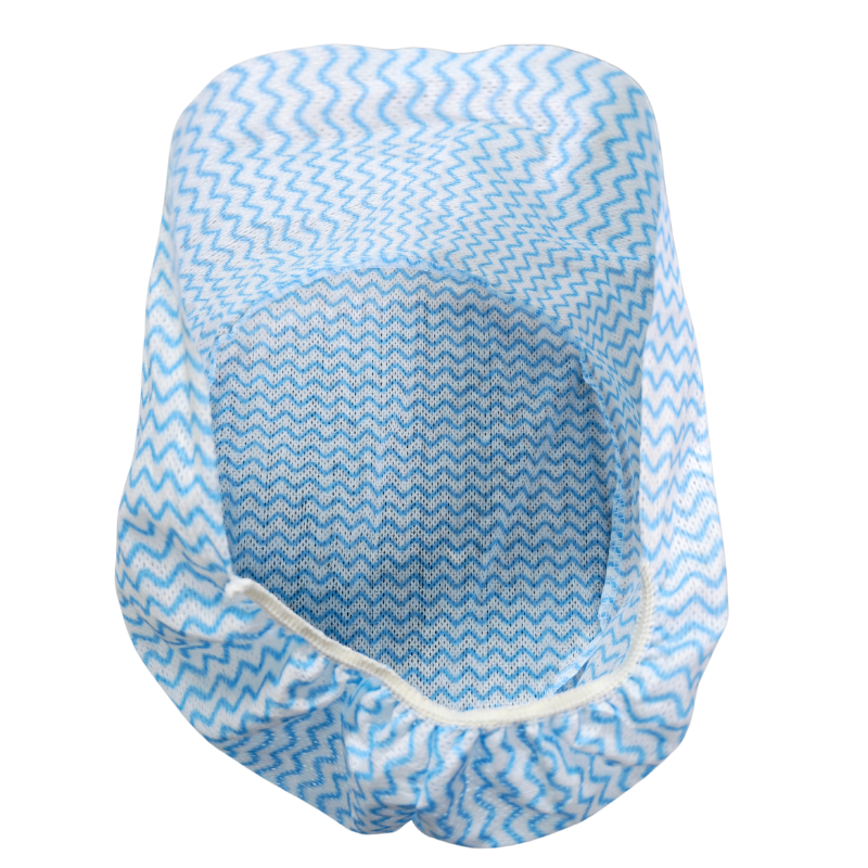 Blue and white patterned hair cap