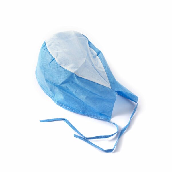 Blue disposable surgical cap