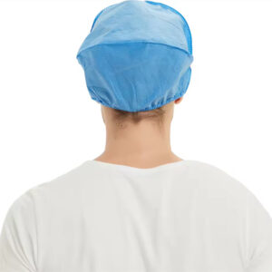 Back view of person in surgical cap