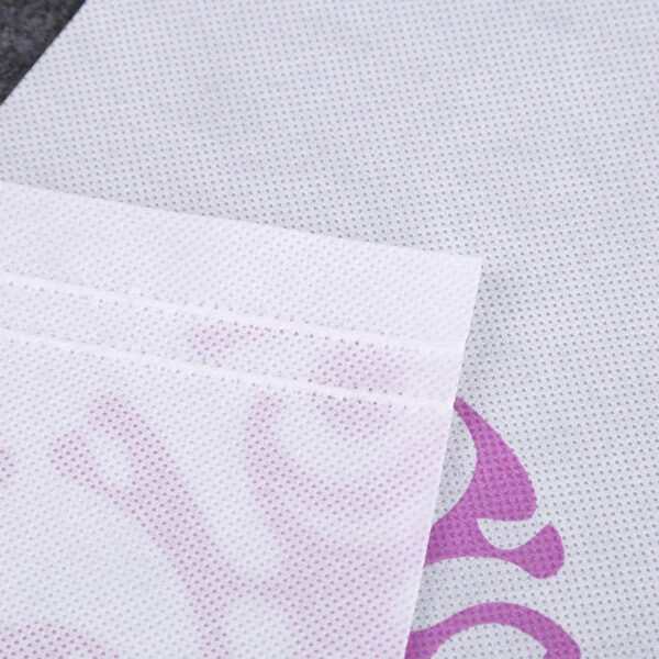 Close-up of non-woven fabric material.