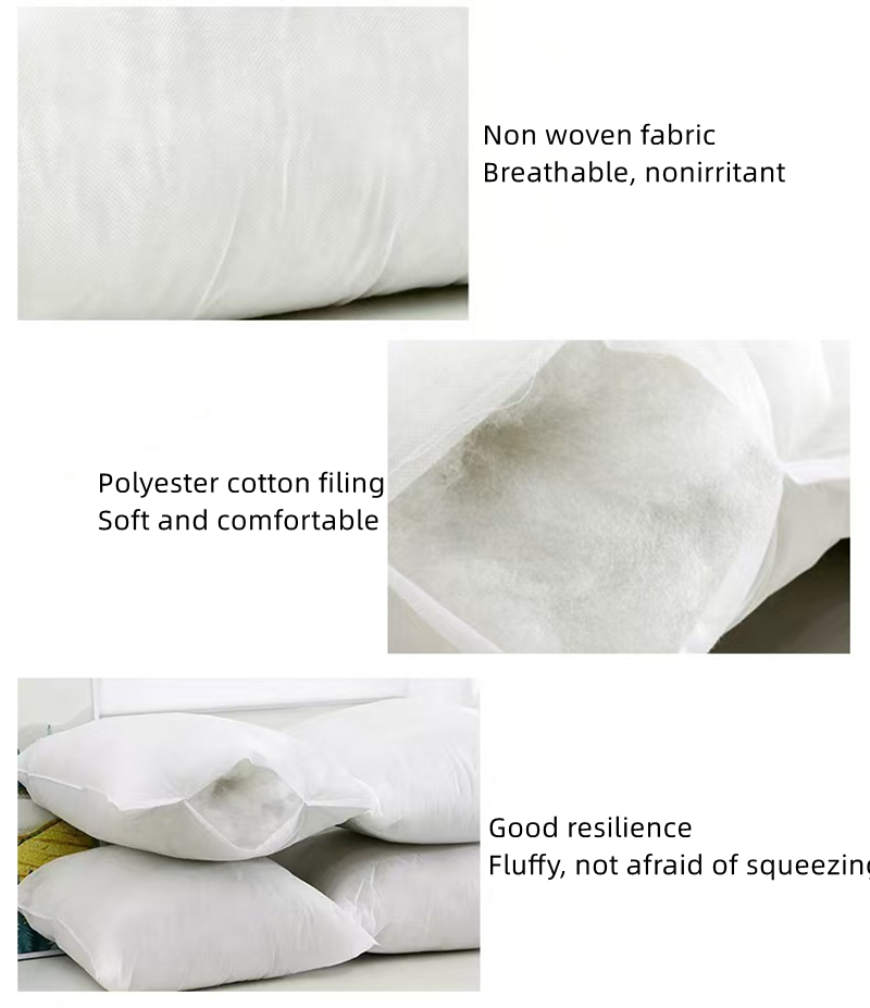 White pillows with breathable, comfortable, fluffy fillings.