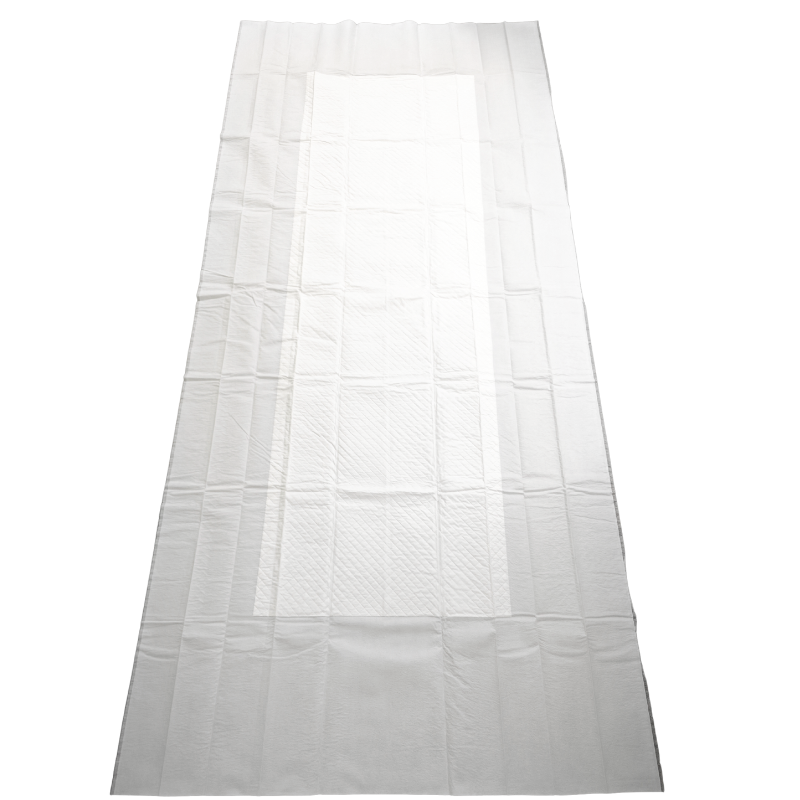 Large white absorbent pad for medical use