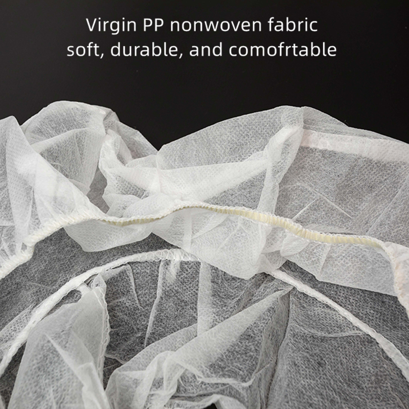 Virgin polypropylene nonwoven fabric close-up.