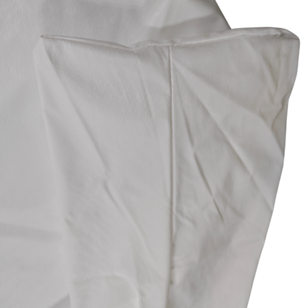 Close-up of white fabric with folds