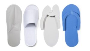 Cuatro tipos de zapatillas desechables seguidas