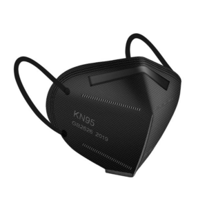 Black KN95 mask with ear loops